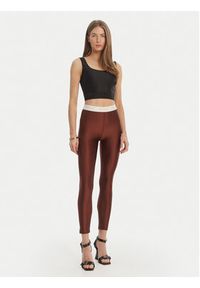 Just Cavalli Legginsy 80PAC100 J0108 Brązowy Skinny Fit. Kolor: brązowy. Materiał: syntetyk #3