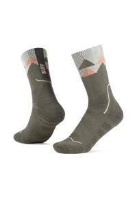 Buff - Skarpetki sportowe dla dorosłych Thermonet Crew Socks. Kolor: zielony. Materiał: poliester, poliamid, elastan. Sport: narciarstwo #1