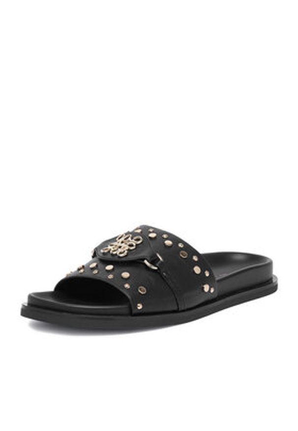 Nine West Klapki EO-TL758-1 Czarny. Kolor: czarny. Materiał: skóra