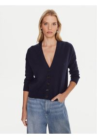 Marella Kardigan Chicco 2523346044 Granatowy Loose Fit. Kolor: niebieski. Materiał: wełna