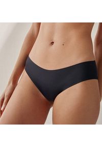 Intica - Figi bezszwowe gładkie do codziennego użytku Jozefa. Kolor: czarny. Materiał: materiał, skóra. Wzór: gładki #7