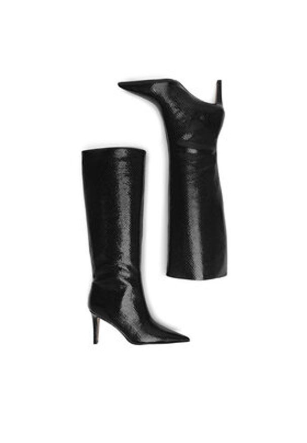 Nine West Kozaki WFA3425-1 Czarny. Kolor: czarny. Materiał: materiał