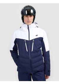 4f - 4F Kurtka narciarska membrana Dermizax 20000 z wypełnieniem Primaloft Black męska - granatowa S. Kolor: niebieski. Materiał: materiał, mesh. Sezon: zima #1
