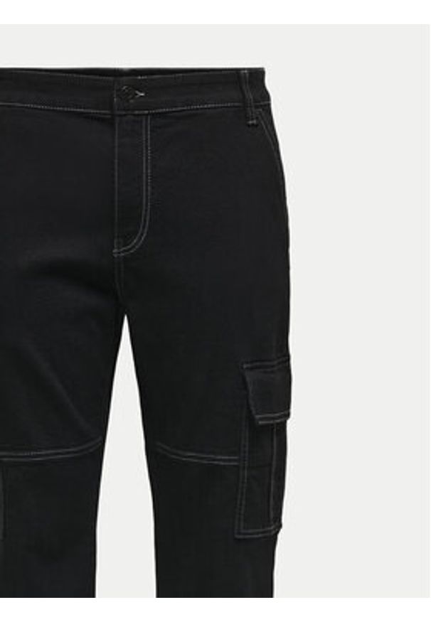 Only & Sons Spodnie materiałowe Sedge 22030724 Czarny Straight Fit. Kolor: czarny. Materiał: bawełna