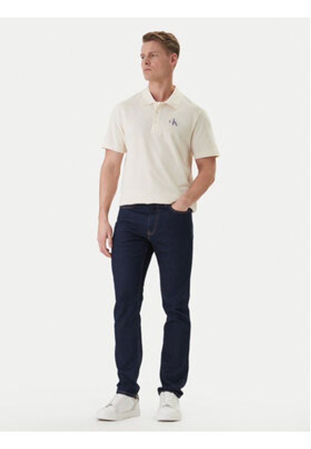 Calvin Klein Jeans Jeansy LV04RF757G Granatowy Slim Fit. Kolor: niebieski