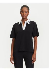 Karl Lagerfeld - KARL LAGERFELD Polo A3W17113 Czarny Regular Fit. Typ kołnierza: polo. Kolor: czarny. Materiał: bawełna #1