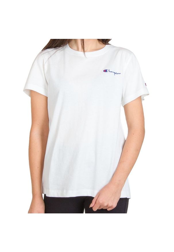 Champion Small Script Logo Crew Neck > 112195-WW001. Materiał: bawełna. Wzór: haft