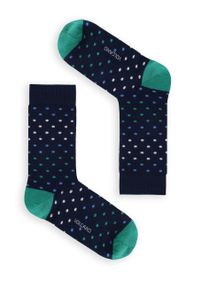 Volcano - Skarpety męskie w kropki A-PIT. Materiał: materiał. Wzór: kropki #1