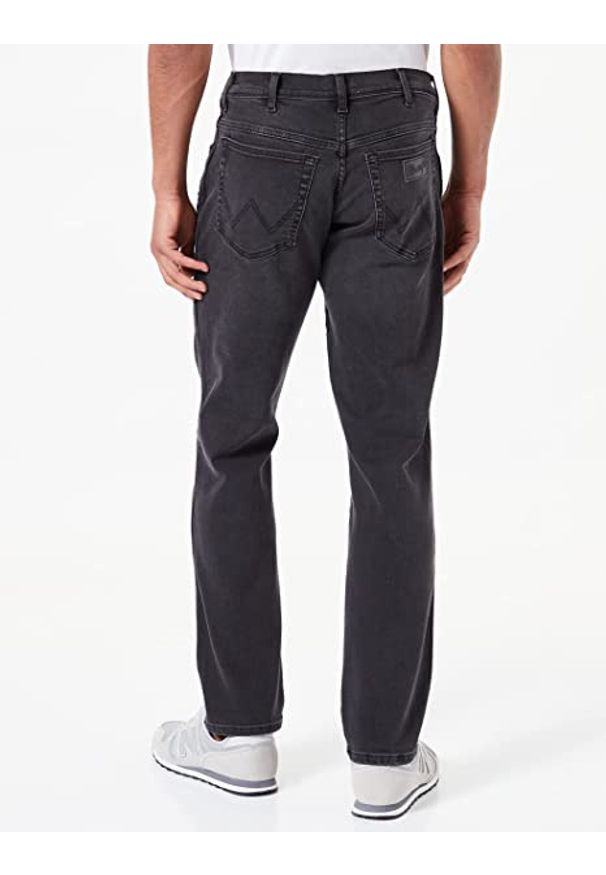 Wrangler - WRANGLER TEXAS SLIM MĘSKIE SPODNIE JEANSOWE BLACK DIRT W12SHP094 112145795