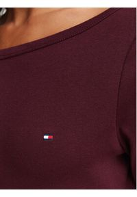 TOMMY HILFIGER - Tommy Hilfiger Bluzka Cody WW0WW49928 Bordowy Regular Fit. Kolor: czerwony. Materiał: bawełna #3