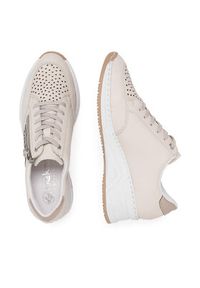 Rieker Sneakersy N4344-60 Écru. Materiał: skóra #6