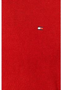 TOMMY HILFIGER - Tommy Hilfiger - Sweter MW0MW11673. Okazja: na co dzień. Kolor: czerwony. Materiał: materiał. Wzór: aplikacja. Styl: casual #4