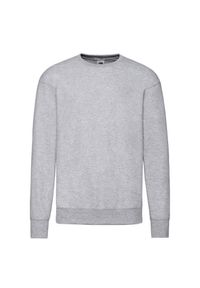 FRUIT OF THE LOOM - Lekka Męska Bluza Z Kapturem. Typ kołnierza: kaptur. Kolor: szary