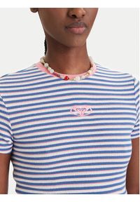 Roxy T-Shirt Bright Lights ERJKT04395 Niebieski Slim Fit. Kolor: niebieski. Materiał: bawełna, syntetyk #3