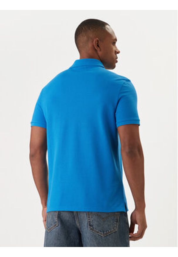 Calvin Klein Jeans Polo LV040EM269 Błękitny Regular Fit. Typ kołnierza: polo. Kolor: niebieski. Materiał: bawełna
