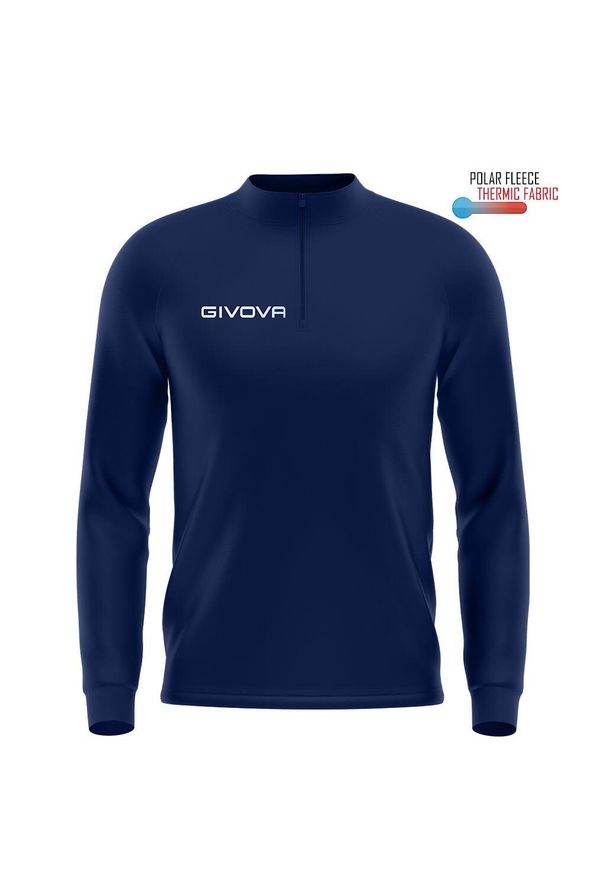 Bluza piłkarska dla dorosłych Givova Maglia Tecnica granatowa. Kolor: niebieski. Materiał: poliester. Sport: piłka nożna