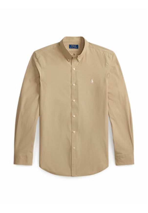 Polo Ralph Lauren Koszula 710929348501 Beżowy Regular Fit. Typ kołnierza: polo. Kolor: beżowy. Materiał: bawełna