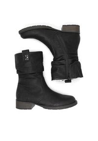 Rieker Botki Z9583-00 Czarny. Kolor: czarny. Materiał: materiał #7