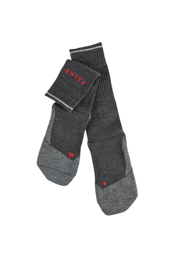 Skarpetki damskie Falke TK2 Wool Silk. Kolor: brązowy, wielokolorowy, szary. Sport: turystyka piesza
