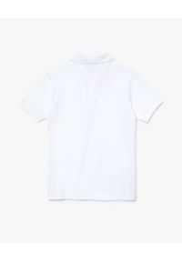 Lacoste - LACOSTE - Biała koszulka polo Regular Fit. Typ kołnierza: polo. Kolor: biały. Materiał: bawełna, prążkowany #5