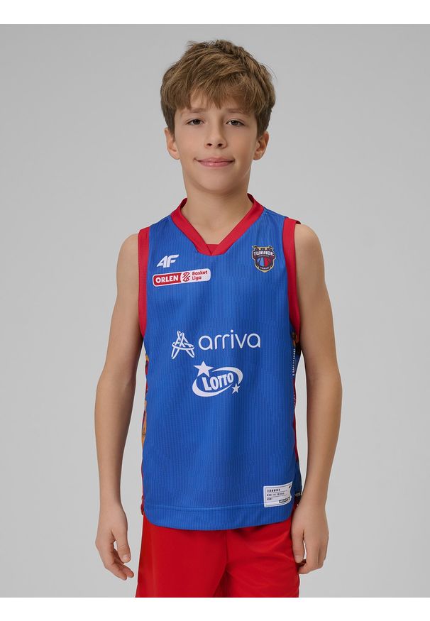 4f - 4F Koszulka meczowa replika domowa z sezonu 2025/26 dziecięca 4F x Twarde Pierniki - granatowa 158/164 (12-14 lat). Kolor: niebieski. Materiał: materiał. Wzór: nadruk. Sezon: lato