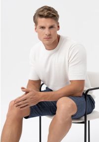 Volcano - T-shirt basic z dzianiny TM-BURRO. Materiał: dzianina. Długość rękawa: krótki rękaw. Długość: krótkie. Wzór: gładki. Styl: klasyczny #1