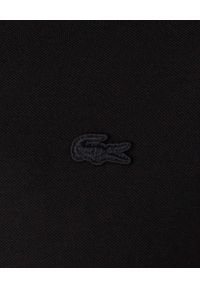 Lacoste - LACOSTE - Czarna bawełniana sukienka z logo. Typ kołnierza: polo. Kolor: czarny. Materiał: bawełna. Wzór: aplikacja. Typ sukienki: proste. Długość: mini #2