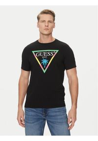 Guess T-Shirt F5GI00 J1314 Czarny Slim Fit. Kolor: czarny. Materiał: bawełna #1