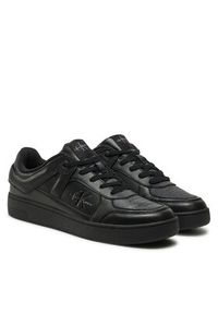 Calvin Klein Jeans Sneakersy Basket Cup Low Laceup Tumbled YM0YM01150 Czarny. Kolor: czarny. Materiał: skóra #5
