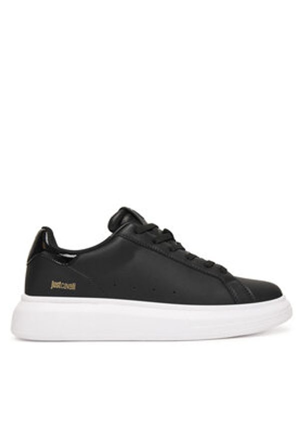 Just Cavalli Sneakersy 79QA3SBG ZPB65 Czarny. Kolor: czarny. Materiał: skóra
