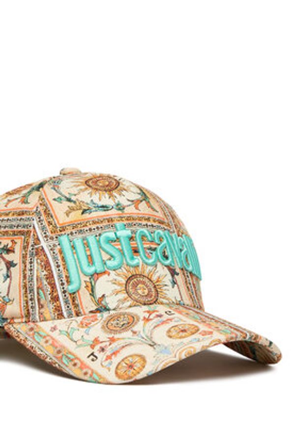 Just Cavalli Czapka z daszkiem 80RAZK30 ZG407 Beżowy jasny. Kolor: beżowy. Materiał: bawełna