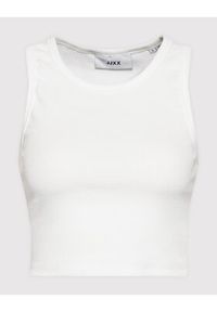 JJXX Top Fallon 12200401 Biały Slim Fit. Kolor: biały. Materiał: bawełna