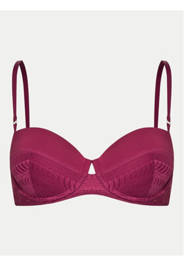 Calvin Klein Underwear Biustonosz balkonetka 000QF7543E Fioletowy. Kolor: fioletowy. Materiał: syntetyk