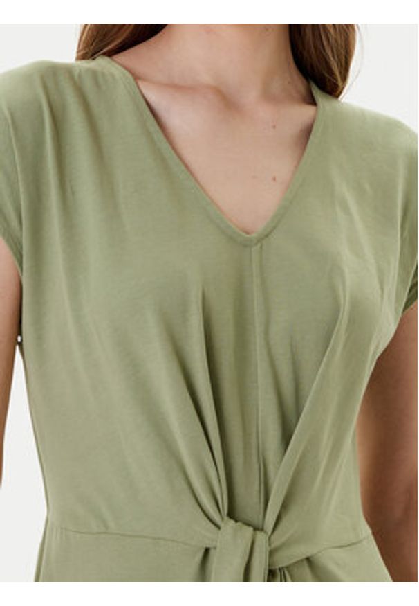 United Colors of Benetton - United Colors Of Benetton Sukienka letnia 3FJHDV01T Zielony Regular Fit. Kolor: zielony. Materiał: bawełna. Sezon: lato