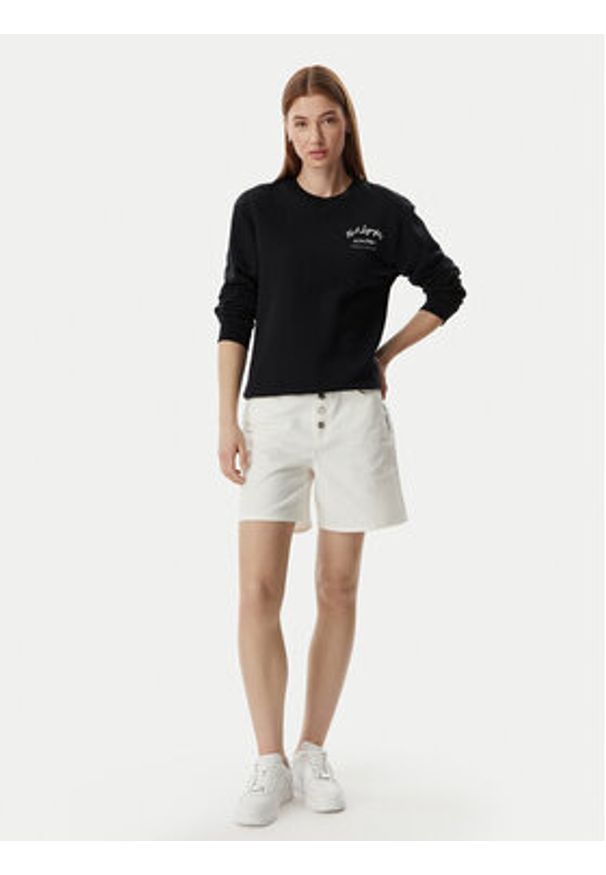 Karl Lagerfeld - KARL LAGERFELD Bluza B2W20048 Czarny Relaxed Fit. Typ kołnierza: dekolt w karo. Kolor: czarny. Materiał: bawełna