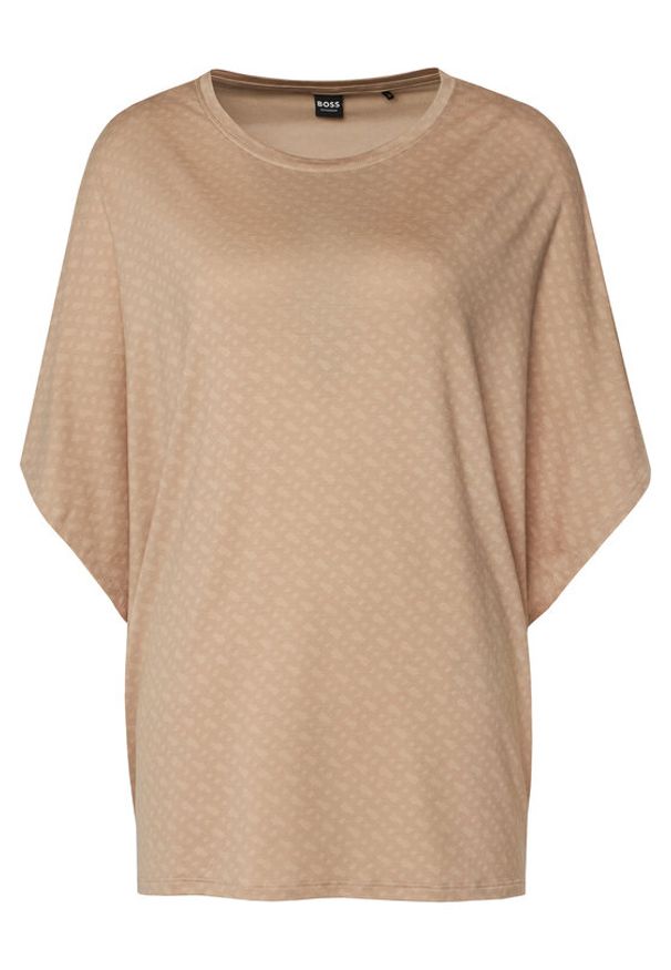 BOSS Koszulka piżamowa 50561029 Beżowy Oversize. Kolor: beżowy. Materiał: lyocell