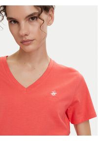 Beverly Hills Polo Club T-Shirt P-SS26W-TS516518 Koralowy Regular Fit. Typ kołnierza: polo. Kolor: pomarańczowy. Materiał: bawełna #3