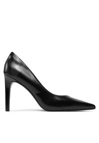 Calvin Klein Szpilki Heel Pump 90 - Brush L HW0HW02263 Czarny. Kolor: czarny. Materiał: skóra. Obcas: na szpilce