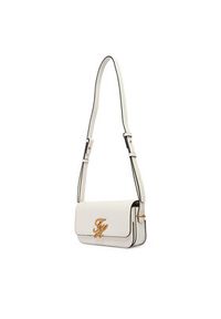 TOMMY HILFIGER - Tommy Hilfiger Torebka Th Script Flap Crossover AW0AW18399 Biały. Kolor: biały. Materiał: skórzane #5