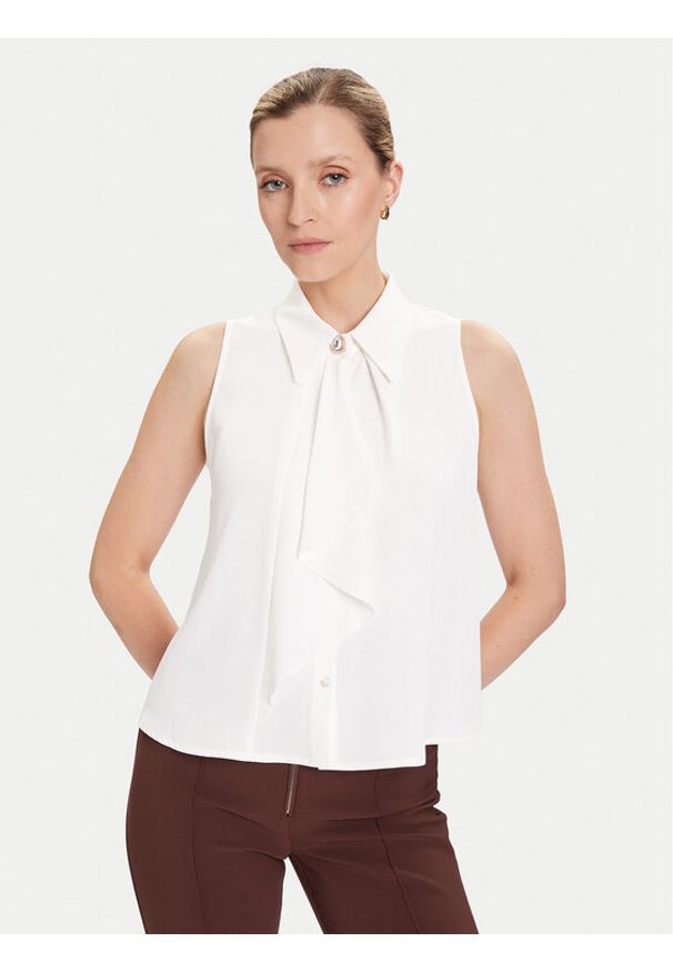 Rinascimento Bluzka CFC0125089003 Biały Regular Fit. Kolor: biały. Materiał: syntetyk