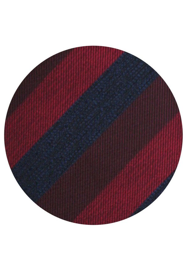 Krawat Męski - Angelo di Monti - Granat, Ciemna Czerwień, Pasy. Kolor: niebieski, czerwony, wielokolorowy. Materiał: tkanina. Styl: elegancki, wizytowy