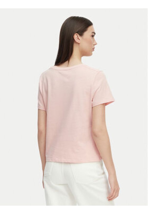 TOMMY HILFIGER - Tommy Hilfiger T-Shirt WW0WW48704 Różowy jasny Regular Fit. Kolor: różowy. Materiał: bawełna