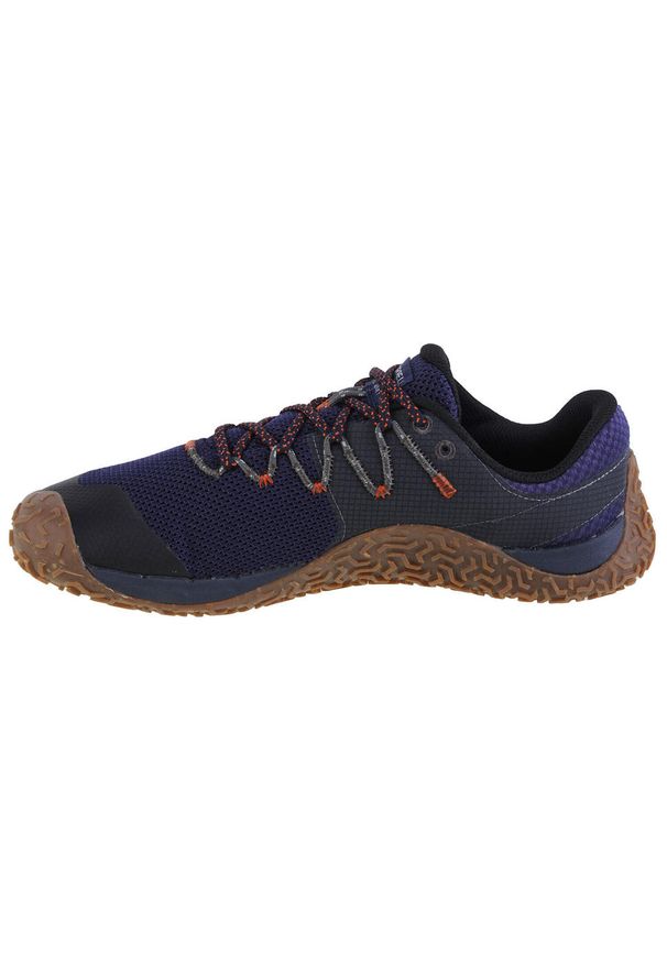 Buty do biegania męskie, Merrell Trail Glove 7. Kolor: niebieski, wielokolorowy. Materiał: guma, skóra, syntetyk, materiał, tkanina