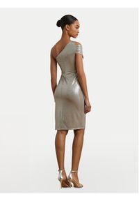 Lauren Ralph Lauren - LAUREN RALPH LAUREN Sukienka koktajlowa 253970802001 Srebrny Slim Fit. Kolor: srebrny. Materiał: syntetyk. Styl: wizytowy #3