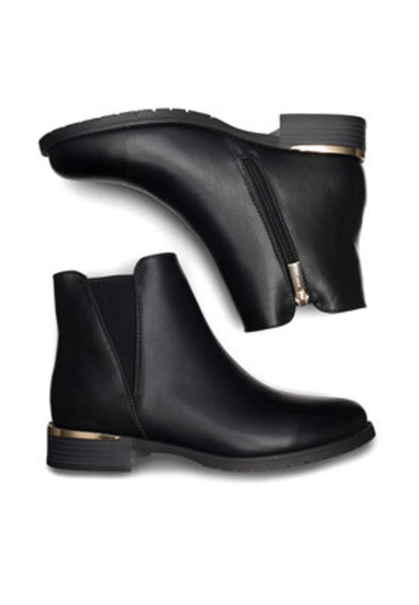 Jenny Fairy Botki JAIMI H10816-1A Czarny. Kolor: czarny. Materiał: skóra