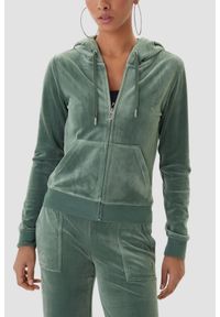 Juicy Couture - JUICY COUTURE Zielona bluza damska Gold Robertson Hoodie, Rozmiar XS. Kolor: zielony #1