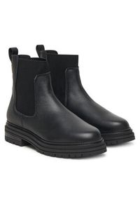 TOMMY HILFIGER - Tommy Hilfiger Sztyblety FW0FW08771 Czarny. Kolor: czarny. Materiał: skóra #5