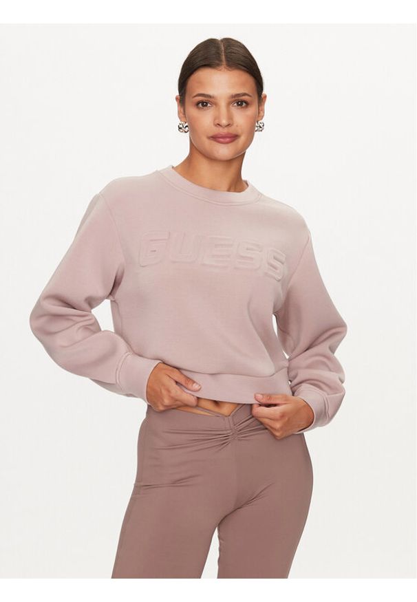 Guess Bluza V3BQ15 K7UW2 Różowy Regular Fit. Kolor: różowy. Materiał: wiskoza