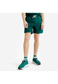 Decathlon - Spodenki płócienne męskie Elementals. Kolor: zielony. Materiał: poliamid, materiał