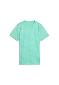 Puma - Damska koszulka Individual Padel z grafiką PUMA. Kolor: zielony, biały, wielokolorowy #1